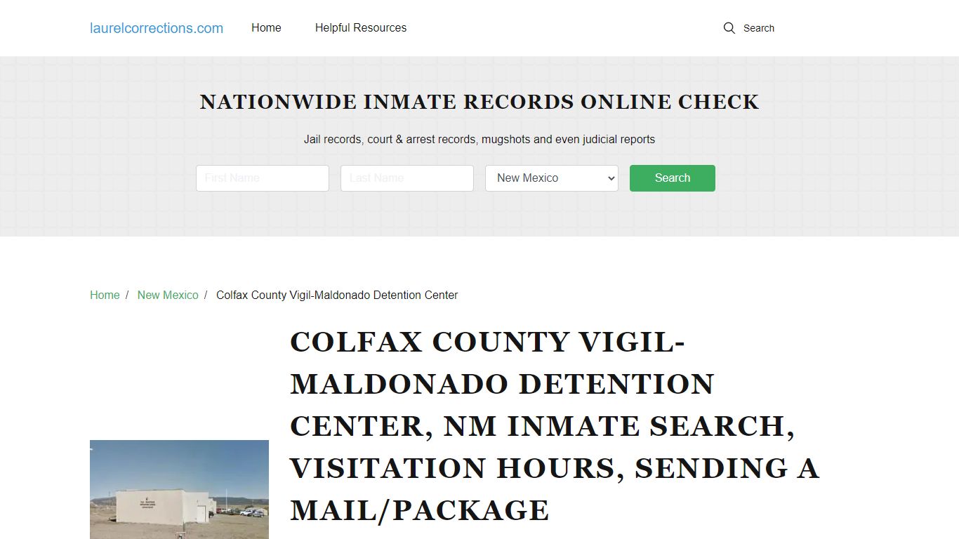 Colfax County Vigil-Maldonado Detention Center, NM Inmate Search ...